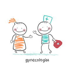 Image showing gynecologist says with a patient