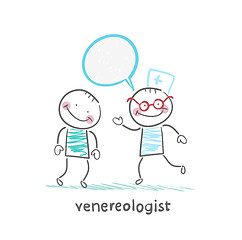 Image showing venereologist speaks with a patient