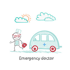 Image showing Emergency doctor with the machine