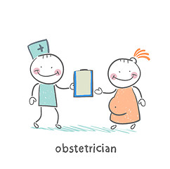 Image showing obstetrician with a patient