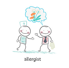 Image showing Allergist says to the patient's illness