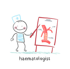 Image showing haematologist says a presentation on blood