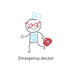 Image showing Emergency doctor runs