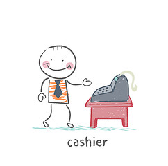 Image showing cashier at the workplace