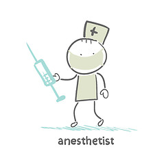 Image showing anesthesiologist with syringe