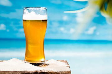 Image showing beer at beach