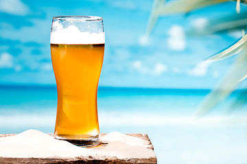 Image showing beer at beach