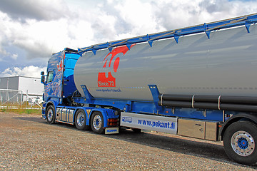 Image showing Blue Scania Tanker Truck