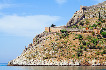 Image showing Turkish fortress at the Mediterranean sea