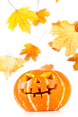 Image showing Halloween - old jack-o-lantern