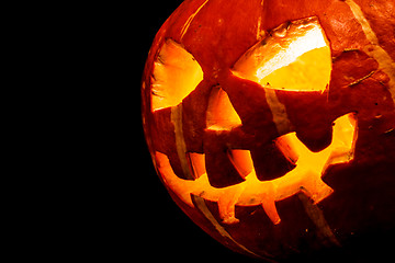 Image showing Halloween - old jack-o-lantern