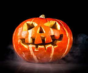 Image showing Halloween - old jack-o-lantern