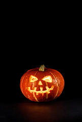 Image showing Halloween - old jack-o-lantern