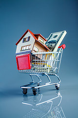 Image showing shopping cart and house