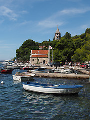 Image showing Cavtat, Croatia, august 2013, harbor and monastery of Our Lady o