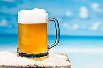 Image showing beer at beach