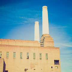 Image showing Vintage look Battersea Powerstation London