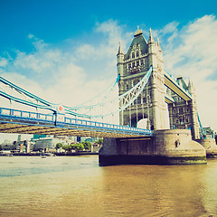 Image showing Vintage look Tower Bridge, London