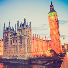 Image showing Vintage look Houses of Parliament