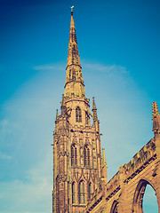 Image showing Retro look Coventry Cathedral