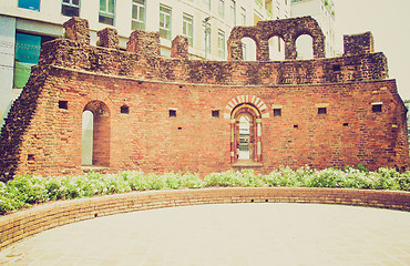 Image showing Retro look St Giovanni in Conca ruins, Milan