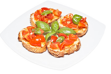 Image showing Bruschette, italian appetizer