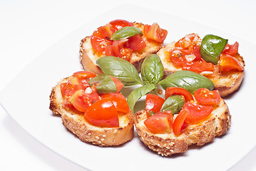 Image showing Bruschette, italian appetizer