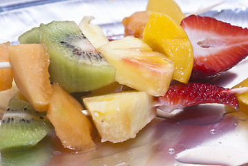 Image showing fruit skewers