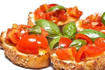 Image showing Bruschette, italian appetizer