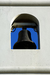 Image showing White bell tower