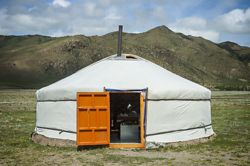 Image showing Typical Mongolian Yurt