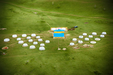 Image showing Yurt camp in Mongolia