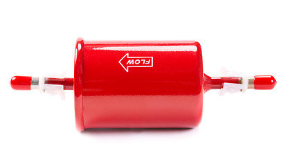 Image showing New red car fuel filter