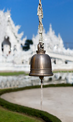 Image showing bell on the front of the White Temple Chiang Mai