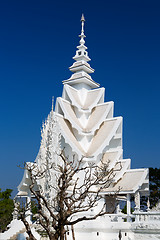 Image showing spire of the White Temple in Chiang Mai, Thailand