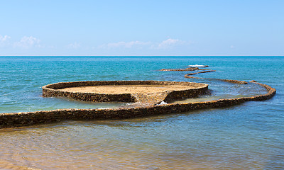 Image showing stone path in the sea