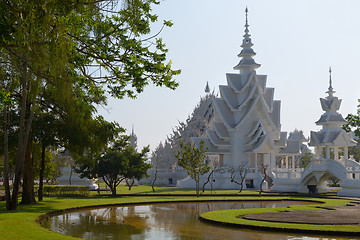 Image showing White temple in Chiang Mai