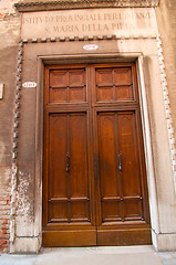 Image showing Venice Italy old door