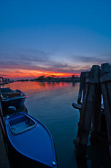 Image showing Italy Venice Burano island sunset