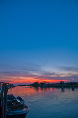 Image showing Italy Venice Burano island sunset