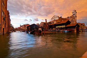 Image showing Venice Italy San Trovaso squero view