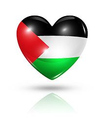 Image showing Love Palestine, heart flag icon