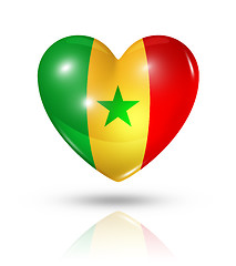 Image showing Love Senegal, heart flag icon