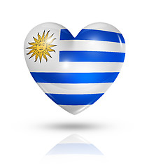 Image showing Love Uruguay, heart flag icon