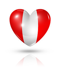 Image showing Love peru, heart flag icon