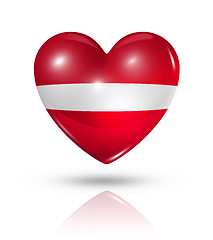 Image showing Love Latvia, heart flag icon