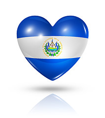Image showing Love El Salvador, heart flag icon