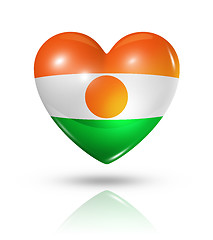 Image showing Love Niger, heart flag icon