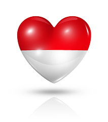 Image showing Love Indonesia, heart flag icon