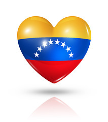 Image showing Love Venezuela, heart flag icon